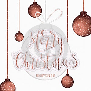 Merry Christmas Decoration Lettering Tipography Lets Get Crazy Modern Font