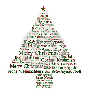Merry Christmas in different languages photo