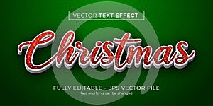 Merry christmas editable text effect