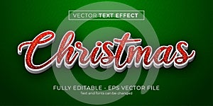 Merry christmas editable text effect photo