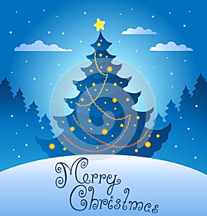 Merry Christmas evening scene 3