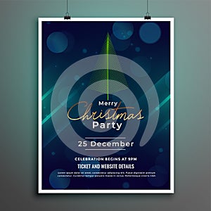 Merry christmas festival flyer poster template design