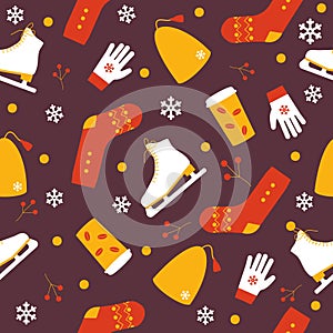 Merry Christmas Flat Vector Pattern