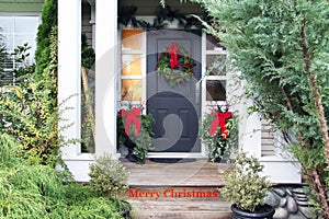 Merry Christmas front door photo