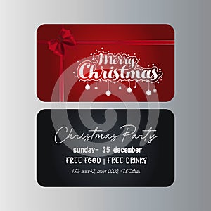 Merry Christmas Gift Card template