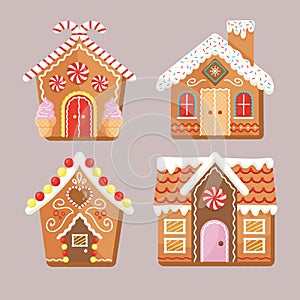 Merry Christmas gingerbread house collection