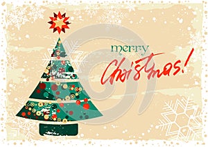 Merry Christmas greeting card