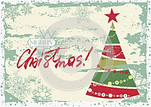 Merry Christmas greeting card