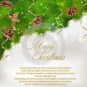 Merry Christmas greeting card