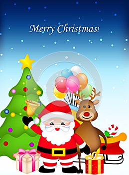 Merry christmas greeting card