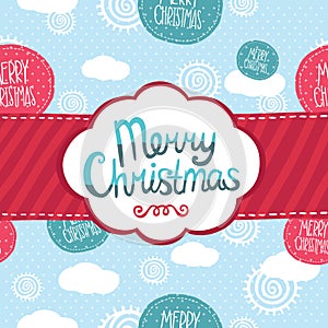 Merry Christmas greeting card background.
