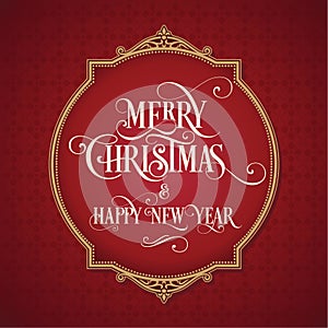 Merry Christmas Greeting Card. Background. Xmas banner.