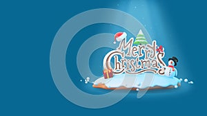 Merry Christmas Greeting card intro template.