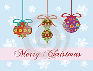 Merry Christmas Greeting Card Ornaments