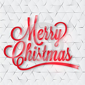 Merry Christmas greeting card on the paper