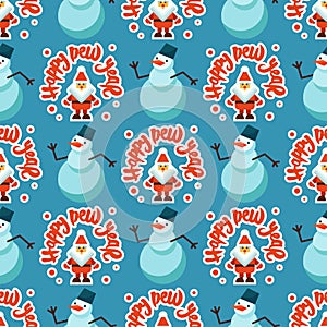 Merry Christmas greeting card seamless pattern background vector holidays winter New Year celebration decoration.