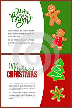 Merry Christmas Greeting, Gingerbread Cookies Card