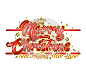 Merry Christmas Greeting typography design