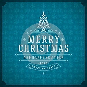 Merry Christmas Greetings Card or Poster Design