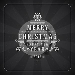 Merry Christmas Greetings Card or Poster Design