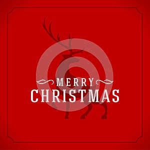 Merry Christmas Greetings Card or Poster Design