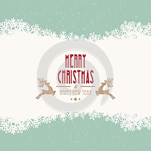 Merry christmas greetings winter background