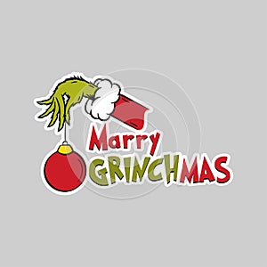 Merry Christmas Grinchmas T-shirt Clipart