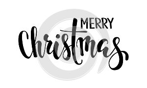 Merry Christmas. Hand drawn creative calligraphy and brush pen lettering. design for holiday greeting cards and invitations of the