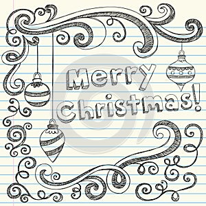 Merry Christmas Hand-Drawn Sketchy Doodles photo