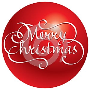 Merry christmas hand lettering