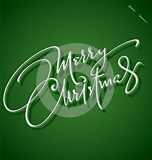 Merry Christmas hand lettering (vector)