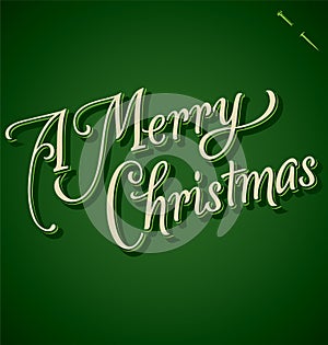 Merry Christmas hand lettering (vector)
