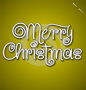 Merry Christmas hand lettering (vector)