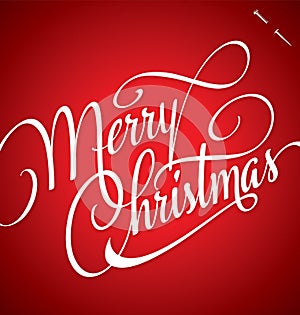 MERRY CHRISTMAS hand lettering (vector)