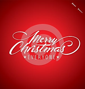 MERRY CHRISTMAS hand lettering (vector)