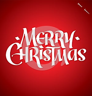 MERRY CHRISTMAS hand lettering (vector)