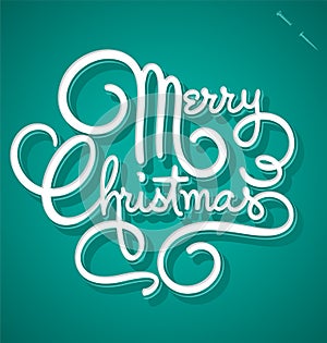 MERRY CHRISTMAS hand lettering (vector)