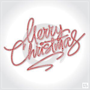 MERRY CHRISTMAS hand lettering (vector)