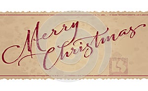 MERRY CHRISTMAS hand lettering (vector)