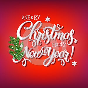 Merry Christmas and Happy New Year 2018 sign