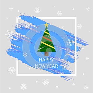 Merry Christmas and Happy New Year 2018. Vector illustration