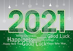 Merry Christmas and Happy New Year 2021 design