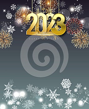 Merry Christmas and happy new year 2023 greeting card