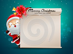 Merry christmas happy new year card