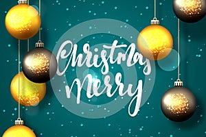 Merry Christmas and Happy New Year card design.