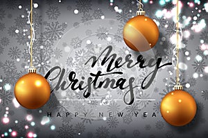 Merry Christmas and Happy New Year card design.