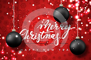 Merry Christmas and Happy New Year card design.