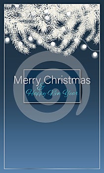 Merry Christmas Happy new year card, invitation, background