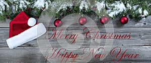 Merry Christmas or Happy New Year concept with text message ready to use