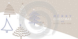 Merry Christmas and Happy New Year design